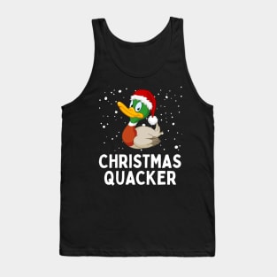 Christmas Quacker Cute Duck Christmas Tank Top